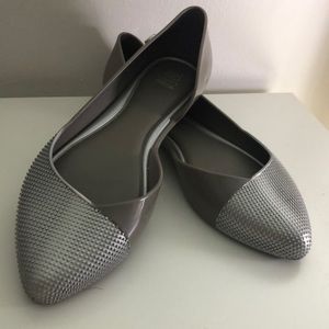 Melissa flats Beige gray/ silver front